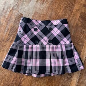 Y2K girls plaid skirt
